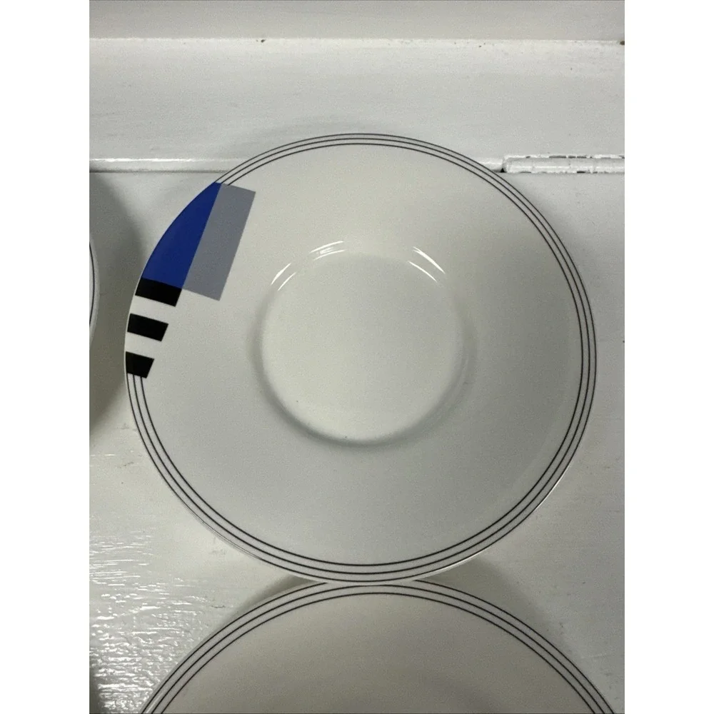 Set of 4 Mikasa Maxima HIGH SPIRITS Super Strong China Saucers 6.5